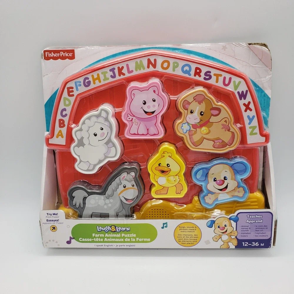 Fisher-Price Laugh & Learn Farm Animal Puzzle - Songs Sounds & Phrases Brand New